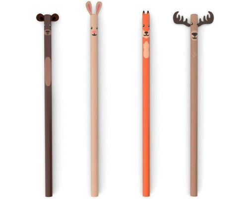 Много карандашей из 4 лесных животных ++