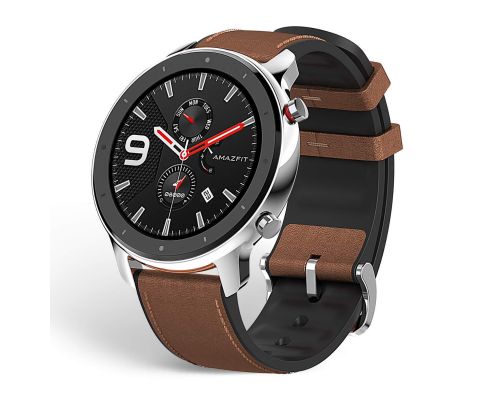An Amazfit GTR connected watch