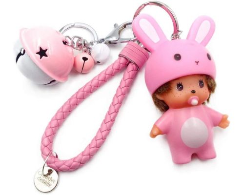 En nyckelring Min Kiki rosa kanin