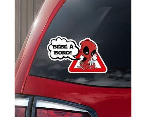 Een baby aan boord van Deadpool Sticker