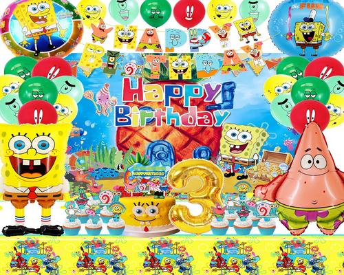 a SpongeBob SquarePants Birthday Decoration Kit